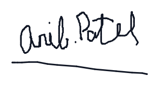 Electronic signature of anil patel